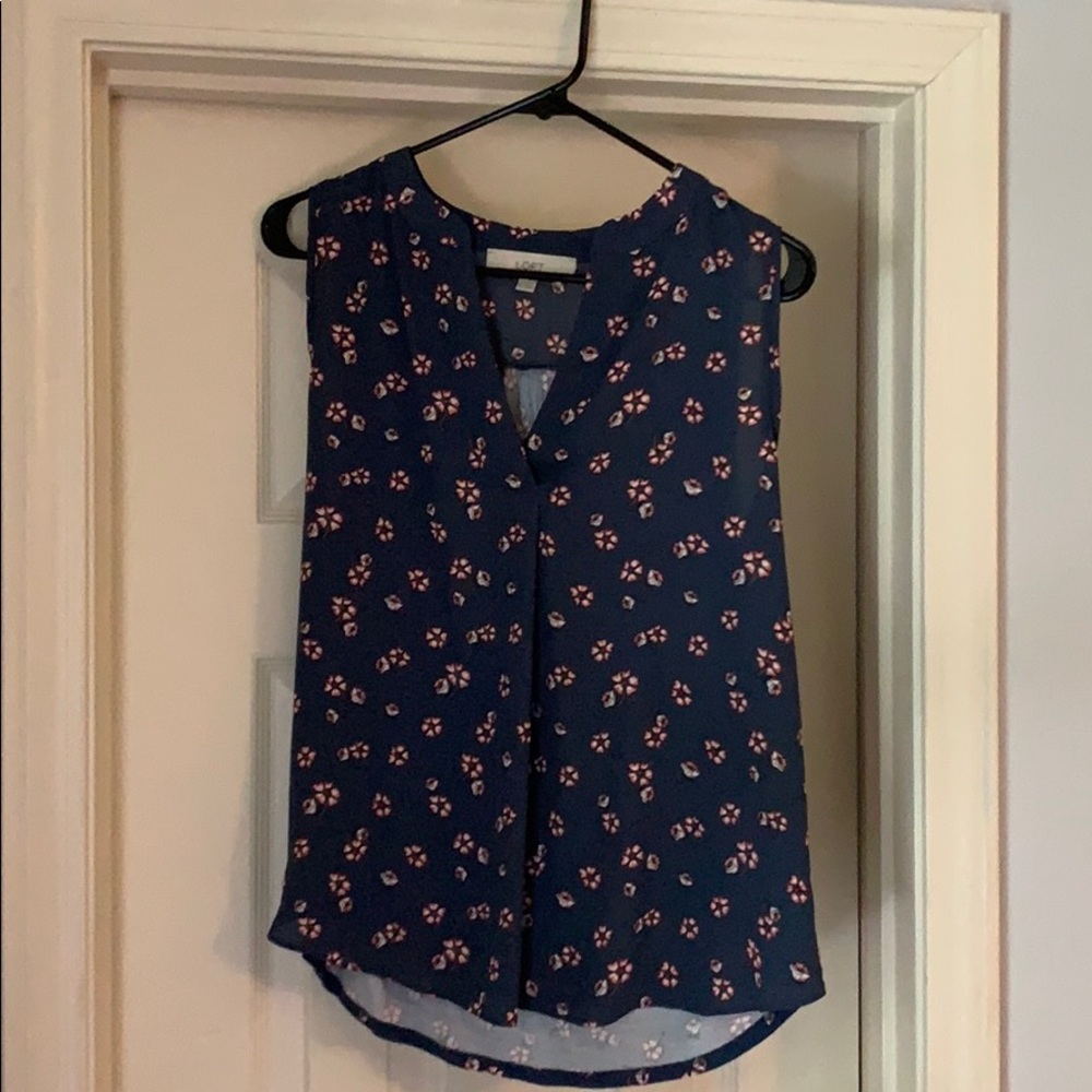 Loft blue floral cami